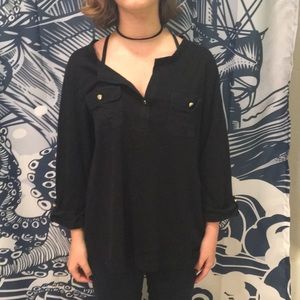 Black elbow shirt